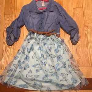 Justice Girls size 12 Jean dress EUC